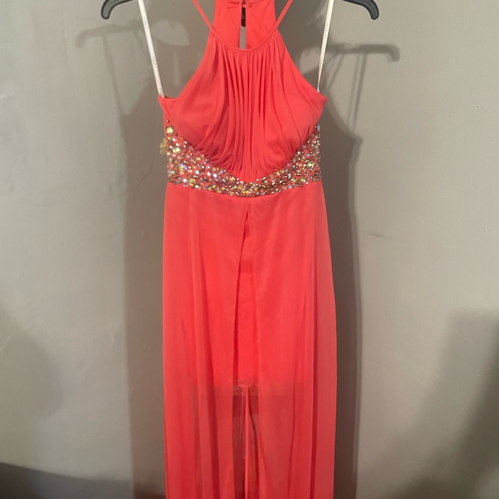 B Darlin Coral Maxi Dress